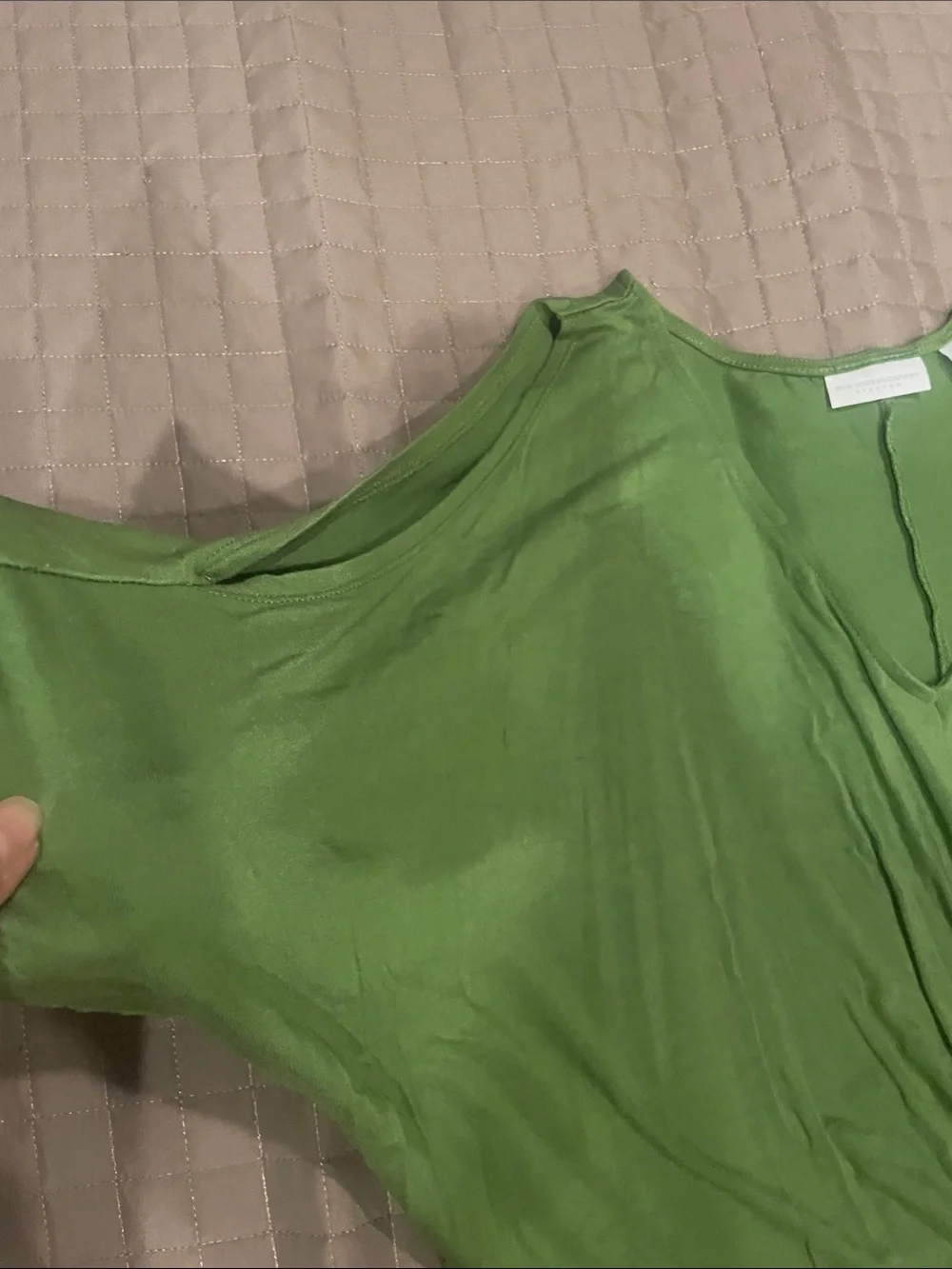 Green Two-Piece Lounge Set - Twist Front Top & Wide Leg Pants